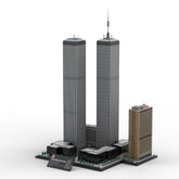 Mocsage 1/800 Scale Landmark Architecture Twin Towers(7129PCS)